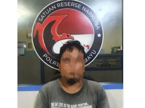 Foto : Salah satu pengedar sabu yang ditangkap Polres Indramayu