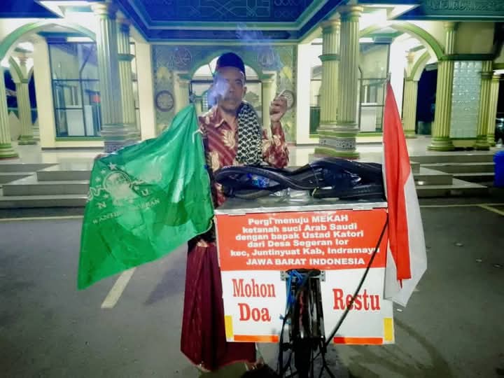 Warga Indramayu, Katori berangkat Haji ke Mekkah menggunakan sepeda onthel 