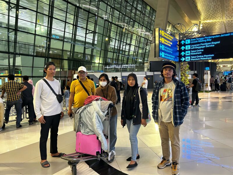 Korban TPPO saat dijemput di Bandara Soekarno-Hatta Jakarta 