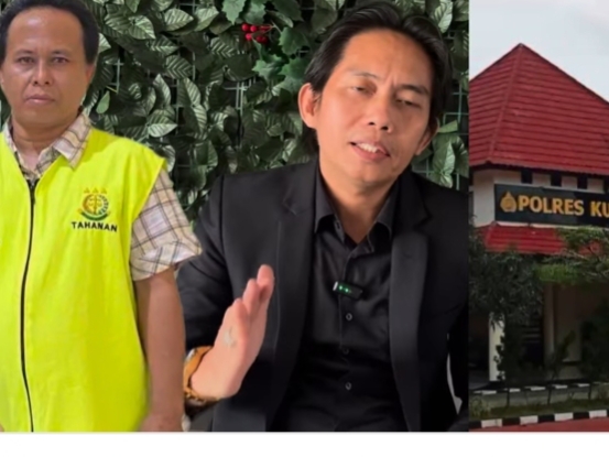 Kolase Foto : Feri dan Pengacara Toni RM serta Kantor Polres Kutai Timur Kalimantan Timur 