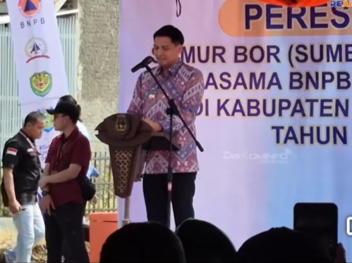 BNPB dan TNI AD Bangun Sumur Bor di Indramayu
