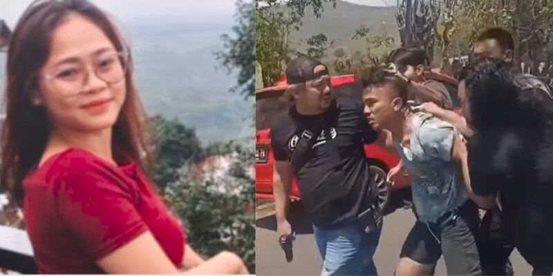 Kolase Foto : Almarhumah Putri Apriyani dan polisi menangkap Bripda Alvian di NTB