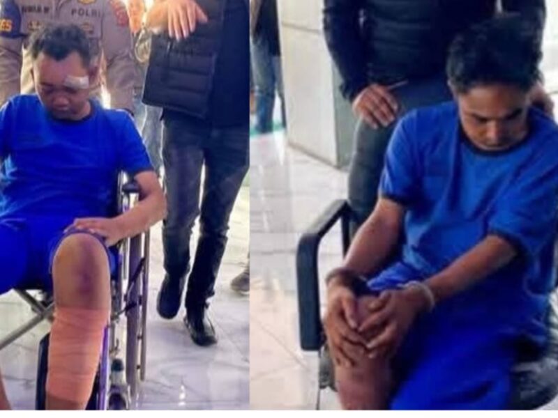 Dua pelaku pembunuhan satu keluarga di Kelurahan Poman, Indramayu.