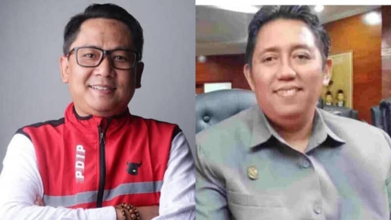 Kolase foto : Pengurus DPC PDIP Indramayu Nanang K Mahasatra dan Pengurus DPD Partai NasDem Indramayu Taufiq Hadi