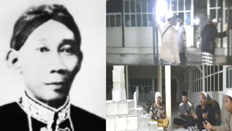 Kolase foto : Kanjeng Raden Djalari Bupati Indramayu periode 1890–1900 dan para peziarah ke Makam Kanjeng Raden Djalari di Desa Singajaya Kecamatan Indramayu Kabupaten Indramayu Jawa Barat 