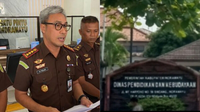 Kolase Foto : Kepala Kejaksaan Negeri Indramayu Muhammad Fadlan beri keterangan soal kasus dugaan korupsi PKBM dan Kantor Dinas Pendidikan dan Kebudayaan Indramayu 
