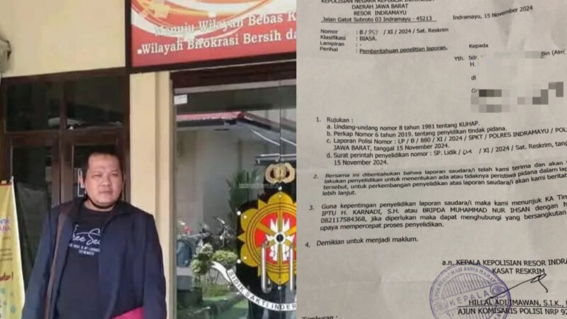 Kolase foto : Ketua Yayasan Lembaga Konsultasi Bantuan Hukum GHAZANFAR, Pahmi Alamsah dan Surat Laporan Polisi dugaan penggelapan mobil pada 15 November 2024