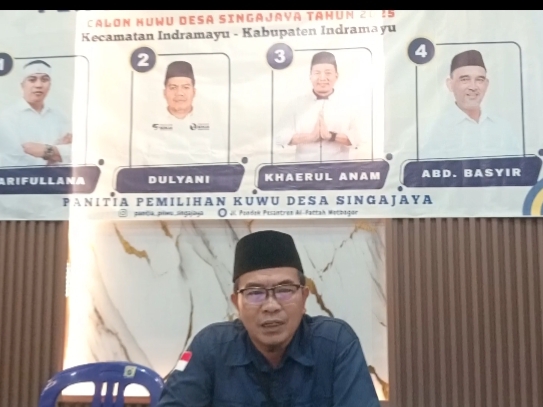 Ketua Panitia Pemilihan Kuwu Desa Singajaya, Maftukhin, S.Ag