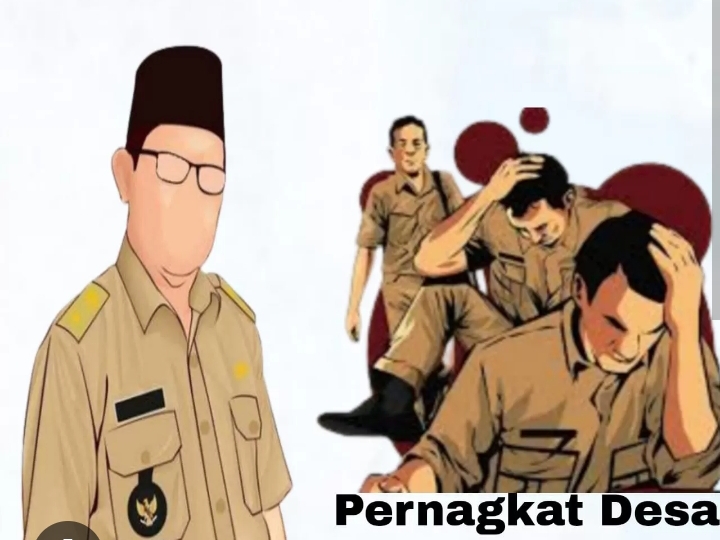 Ilustrasi perangkat desa atau pamong desa