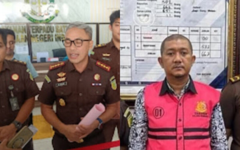 Kepala Kejaksaan Negeri Indramayu, Muhammad Fadlan, dalam konferensi pers di Kantor Kejari Indramayu, mengumumkan penetapan tersangka kasus dugaan korupsi PKBM Disdikbud Indramayu, Kamis (15/1/2026).