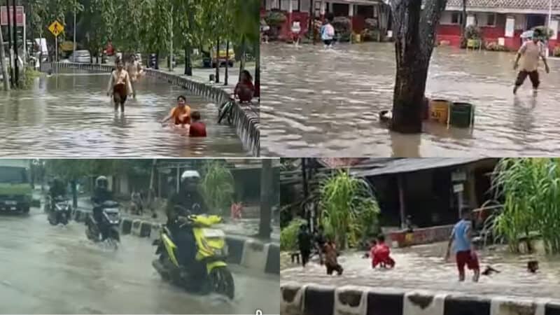 Banjir hingga ke kota di Indramayu 