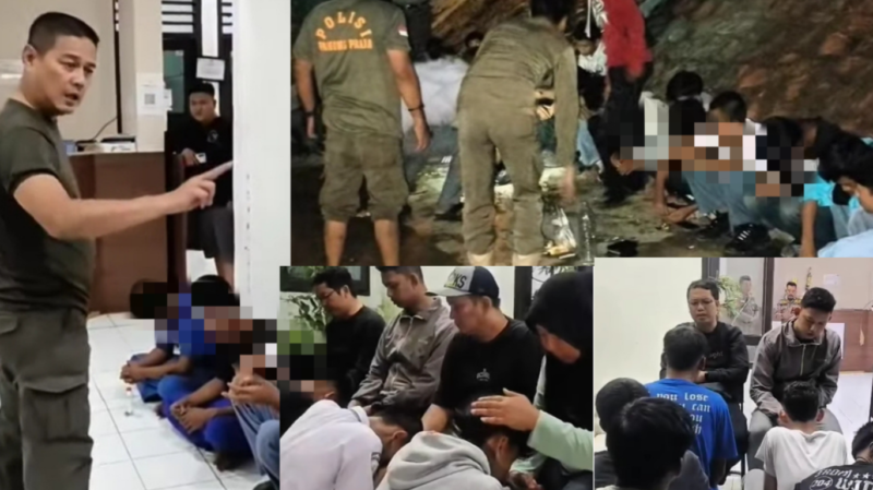 Satpol PP Indramayu mengamankan puluhan pelajar yang kedapatan pesta miras di kolong Jembatan Cimanuk. Orang tua dan sekolah dipanggil, Senin (26/1/2026) malam