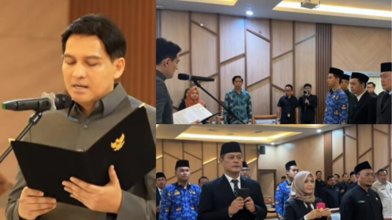 Kolase: Bupati Indramayu Lucky Hakim resmi melantik sejumlah Pejabat Pimpinan Tinggi Pratama, pejabat fungsional, serta mengangkat CPNS menjadi PNS di lingkungan Pemerintah Kabupaten Indramayu, Jumat (6/2/2026)