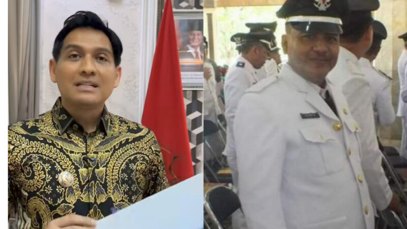 Kolase: Bupati Indramayu Lucky Hakim (kiri) dan Kuwu Sukadadi Caswita (kanan)