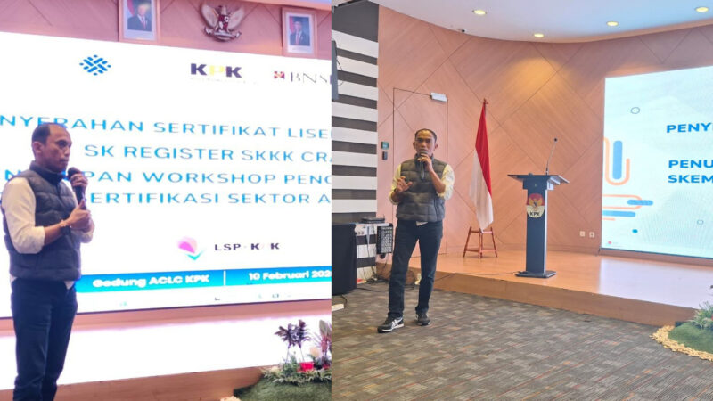 Putra daerah Indramayu, Ade Syaekudin, dipercaya menjadi narasumber utama dalam Workshop Pengembangan Skema Sertifikasi Kompetensi Sektor Antikorupsi di Gedung Merah Putih KPK Jakarta