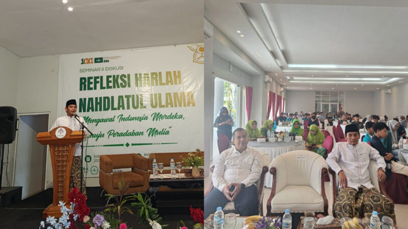 Acara Refleksi Harlah NU ke-100 Masehi di Aula Hotel Prima, Indramayu, Sabtu (14/2/2026)