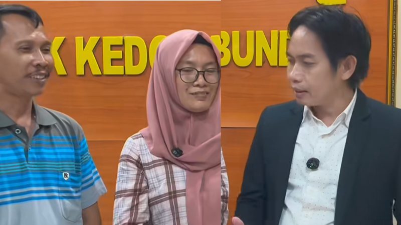 Kuasa Hukum Toni RM mendampingi klienya di Polsek Kedokan Bunder Indramayu, Senin (9/3/2026)
