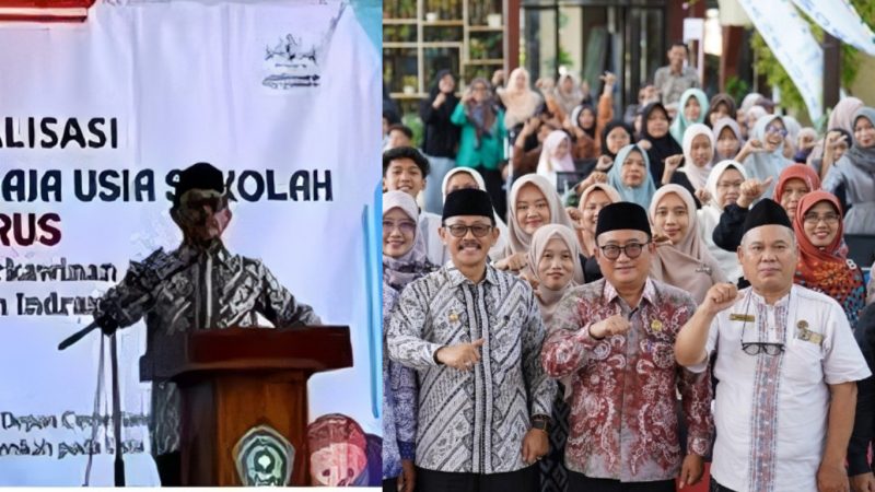 Wakil Bupati Syaefudin turun langsung membuka kegiatan Sosialisasi Bimbingan Remaja Usia Sekolah (BRUS) tentang pencegahan pernikahan pada usia anak yang digelar di MAN 1 Indramayu, Kamis (12/3/2026).