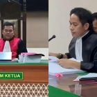 Sidang lanjutan kasus pembunuhan satu keluarga di Kelurahan Paoman, Kabupaten Indramayu, Rabu (15/4/2026). 