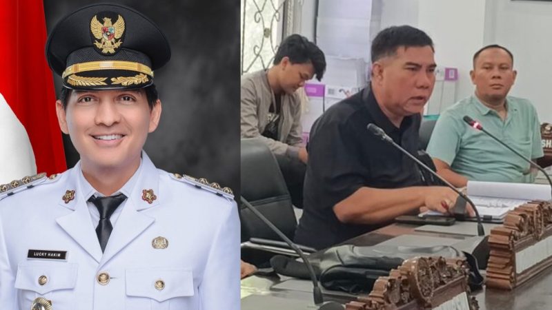 Bupati Indramayu Lucky Hakim (kiri) dan Plt. Kepala Satpol PP dan Damkar Kabupaten Indramayu Asep Afandi (kanan)