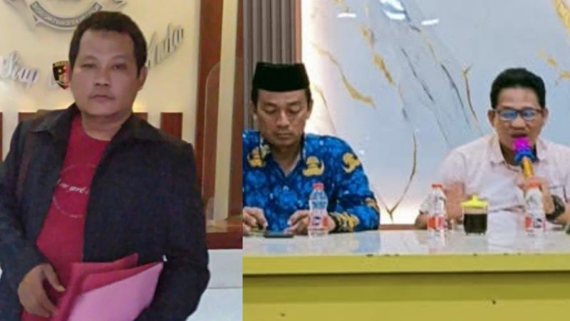 Kolase: Ketua LBH Ghazanfar Pahmi Alamsah (kiri) dan Kuwu Desa Singajaya Khaerul Anam serta Ketua BPD Singajaya Ahmad Khotibul Umam