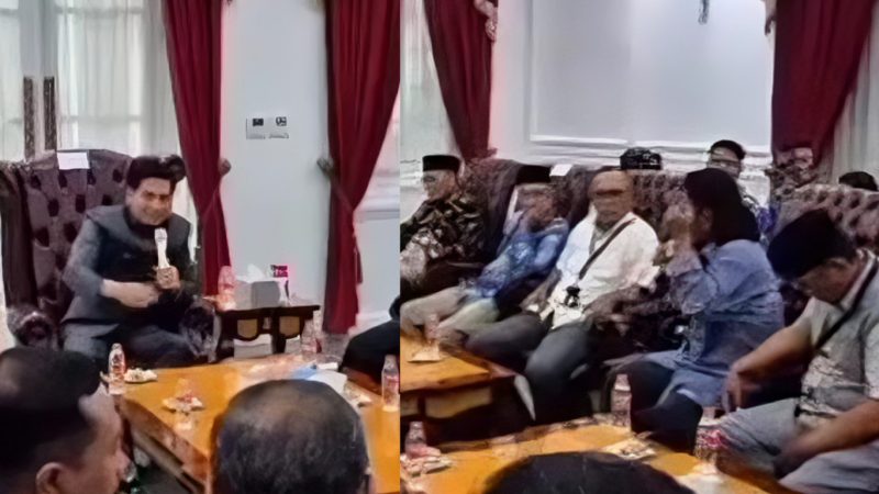 Audiensi antara perwakilan KOMPI dengan Bupati Indramayu di Pendopo Indramayu, Selasa (28/4/2026) malam.