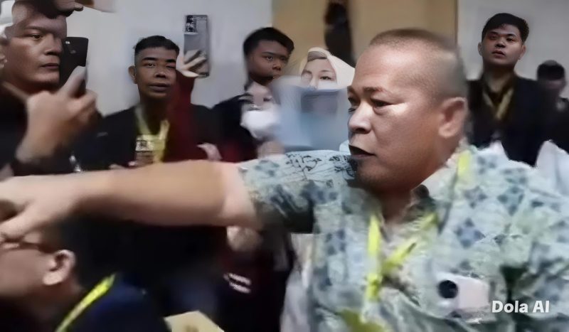 Adik ipar korban H Sahroni, Zulhelpi, meluapkan emosi di ruang persidangan pembunuhan satu keluarga di Paoman Indramayu 