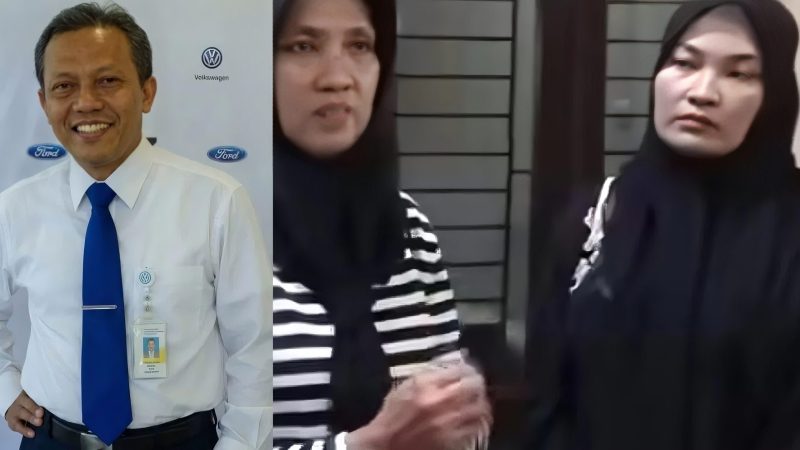 Kolase Foto : Aman Yani (Kiri) Eks istri Aman Yani, Saminah dan anak kandung Aman Yani, Egga Ayu Aryani, didampingi kuasa hukumnya, Toni RM, usai menjalani pemeriksaan di Polres Indramayu, Kamis (21/5/2026)