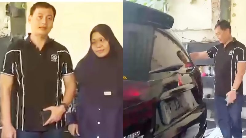 Kolase Foto : Pengacara Ruslandi dan pemilik mobil Pajero , Sri Wahyu (Kiri) dan Mobil Pajero berwarna hitam plat KT(Kanan)