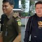 Kolase Foto : Jaksa tanpa sarung tangan sedang memegang Palu Godam (kiri) Ketua LBH Ghazanfar Pahmi Alamsah (kanan)