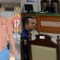 Kolase Foto: Ketua LBH Ghazanfar Pahmi Alamsah (kiri) INAFIS Polres Indramayu, Denis, saat memberikan kesaksian di persidangan pembunuhan satu keluarga di Paoman di Pengadilan Negeri Indramayu 1  April 2026 (kanan)