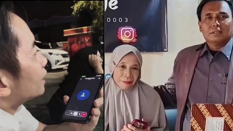 Kolase Foto: Tangkapan layar penasehat hukum terdakwa Priyo dan Ririn, Toni RM, saat berkomunikasi dengan Tetty Setyawati (ibu korban Euis Juwita) (kiri) Tetty Setyawati bersama kuasa hukumnya Hery Reang (kanan)