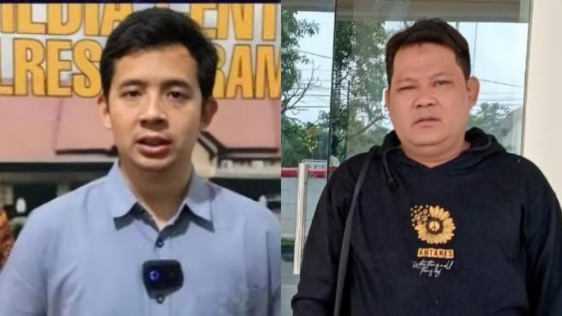 Kolase Foto : Kasat Reskrim Polres Indramayu, Mochamad Arwin Bachar (Kiri) Ketua LBH Ghazanfar, Pahmi Alamsah (kanan)